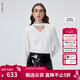 朗姿【朗姿Basic衣櫥】明星同款法式襯衫氣質(zhì)襯衣長(cháng)袖上衣秋季新款女 白色 XL