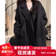 GARNUO高級感赫本風(fēng)黑色毛呢外套女中長(cháng)款2026新款秋冬季小個(gè)子呢子大衣 黑色【常規內里】 M 【101-115斤】