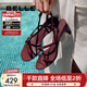 百麗（Belle）白百何同款華爾茲優(yōu)雅一字帶涼鞋女商場(chǎng)款綁帶高跟鞋3WS33BL5 酒紅色 35 (225mm)