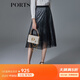 PORTS寶姿春夏女裝半身裙LM8S039KCP002 黑色 L (8)