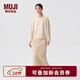 MUJI女式  羊絨混紡 圓領(lǐng)毛衣 女款冬季 針織衫打底衫女裝  BAH91C4A 米白色 XL (165/92A)