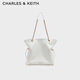 CHARLES&KEITH大容量柔軟抽繩鏈條包生日禮物CK2-20782654