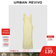 UR2025春季新款女裝波嬉度假風(fēng)荷葉邊吊帶連衣裙UWG750042 淺黃 (面料微透) M