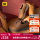 卡特（CAT）休閑皮鞋工裝鞋男鞋26春新品經(jīng)典款男士固特異牛皮休閑增高厚底鞋 淺棕色P721416 41