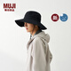MUJI 男女通用 OBP再生尼龍 遮陽(yáng)帽 帽子 防曬帽 新品 DB09CC6S 黑色 60-62cm