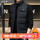 JEEP SPIRIT吉普羽絨馬甲男外套上衣男士春秋季短款無(wú)袖羽絨服薄款純色中青年 黑色 XL （125斤-138斤）