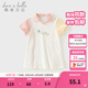 戴維貝拉（DAVE＆BELLA）女童連衣裙兒童POLO裙運動(dòng)休閑寶寶裙子小童衣服夏裝新款童裙 米白【現貨】 100 cm（建議身高90-100cm）