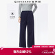 佐丹奴褲子女春季新款純棉松緊腰休閑闊腿褲燈芯絨長(cháng)褲女13415773