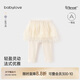 babylove女寶寶假兩件紗裙春秋季百搭打底裙褲公主裙防走光半身裙