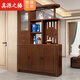 真源之椿中式實(shí)木酒柜鞋柜一體入戶(hù)客廳門(mén)廳兩面置物架屏風(fēng)隔斷柜2026新款 1.2米胡桃色【120x40x200cm】間廳柜