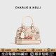 CHARLIE&KELLI CK品牌包包女款涂鴉小熊單肩腋下貝殼包女士2026新款手提斜挎包 白色【母親節生日520情人節禮物】