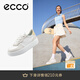 愛(ài)步（ECCO）休閑鞋女 厚底增高百搭平底鞋板鞋休閑運動(dòng)鞋 街頭219613 石灰色/白色/稻黃色21961361220 38