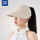 唐獅（TonLion）2026新款空頂防曬帽子女春夏季遮陽(yáng)帽高馬尾鴨舌帽漁夫帽薄款百搭 米色