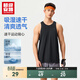 超級安踏速干背心丨運動(dòng)短袖T恤男士夏季跑步健身鍛煉修身坎肩152527105U 基礎黑-6 L /男175