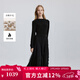 Scofield女裝舒適優(yōu)雅針織連衣裙收腰冬季新品秋冬款裙子女 黑色 M 165