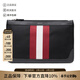 巴利（BALLY）男士織物配皮手拿包男包禮物男 CAYARD TSP 10 6226286 黑色紅白條紋