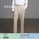 ERDOS 春夏亞麻直筒褲寬松工裝褲松緊腰商務(wù)休閑時(shí)尚男長(cháng)褲休閑褲 亞麻色 35