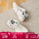 361°女鞋運動(dòng)鞋女云朵春夏季革網(wǎng)透氣復古厚底老爹鞋百搭休閑鞋子女 【秋冬革面】羽毛白/粉紫灰 38