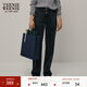 Teenie Weenie【趙露思同款】小熊秋季簡(jiǎn)約直筒褲復古牛仔褲長(cháng)褲女 黑色 M (165)