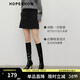 紅袖（hopeshow）又a又颯半身裙2025冬季新款女裝氣質(zhì)休閑磨毛拼接插袋顯瘦A字短裙 黑050 M