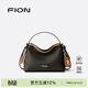菲安妮（FION）包包女款年復古印花單肩包高級感手提包斜挎包禮物 啡/茶