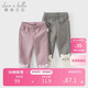戴維貝拉兒童打底褲女童秋冬加絨褲子女寶寶針織休閑褲