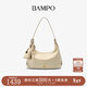半坡飾族（bampo）金元包大號 頭層牛皮hobo包單肩包秋冬新款斜挎腋下包女520禮物 茯苓白112