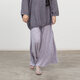 322 WORKHOUSE幻彩和紙紗針織九分裙褲女士2026新款春夏季高腰顯瘦純色喇叭褲女 天空紫 L  (170/72A)