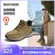 斯凱奇（Skechers）38節禮物靴閃穿男鞋2025新品高幫工裝靴休閑鞋保暖馬丁靴205654