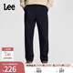 Lee舒適直筒斜紋布Logo織標多色男休閑褲顯瘦潮流LMB008151204 藏青色 28