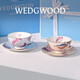 Wedgwood七夕禮物杜鵑桃色+藍色2杯2碟骨瓷咖啡杯碟高顏值茶杯碟結婚禮物