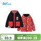 361°【商場(chǎng)同款S】?jì)擅娲┩馓啄行⊥瘽M(mǎn)印卡通新年外套  紅101