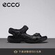 愛(ài)步（ECCO）涼鞋男 軟底魔術(shù)貼運動(dòng)戶(hù)外涼鞋 越野系列82218402001 黑色40