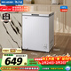 美菱141L單溫家用冷柜低霜直冷定頻一級能效-35°速凍機械控溫彩鋼面板BC/BD-141DT白國家補貼