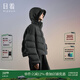 日著(zhù)（rizhuo）原創(chuàng  )連帽羽絨服2025年冬季新款寬松顯瘦斜紋棉感休閑短外套女 俠黑 S