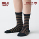 MUJI MUJI 女式 合腳直角 均碼襪 DAJ02C0A 深米色X橫條 23-25cm/36-40碼