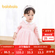 巴拉巴拉寶寶連衣裙蓬蓬網(wǎng)紗裙A字裙女童裝2025秋季新款裙子兒童 夢(mèng)幻粉60322 100