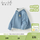 戴維貝拉（DAVE＆BELLA）兒童衛衣套頭衫春裝新款男童假兩件長(cháng)袖上衣休閑男寶寶衣服 海霧藍【現貨】 110 cm（建議身高100-110cm）