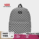 VANS萬(wàn)斯范斯官方 男女情侶背包雙肩包經(jīng)典棋盤(pán)格書(shū)包 黑色 均碼
