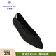 MALOVE MZ王妃鞋春季新款編織通勤工作鞋職業(yè)舒適尖頭平底單鞋女 黑色（腳寬建議拍大一碼） 37
