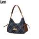 Lee云吞包手提單肩托特腋下餃子月牙女包38女神節送女友送老婆禮物 藍色格紋配棕色