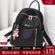 viney雙肩包女新款時(shí)尚牛津布背包戶(hù)外出游旅行包大容量電腦包百搭書(shū)包 【黑色】送老婆女朋友高級感實(shí)用 高顏值休閑旅游運動(dòng)包登山包