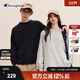 Champion冠軍T恤2024秋季新款純棉貼布刺繡小C LOGO圓領(lǐng)長(cháng)袖T恤男女情侶款 黑色 M
