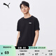 彪馬（PUMA）黑白修身印花休閑短袖T恤男女款新款運動(dòng)上衣 690229 黑色-01 L (180/100A)
