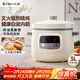 小熊（Bear）電燉鍋 電燉盅 煲湯鍋 燉湯鍋 白瓷燉鍋3-4個(gè)人用陶瓷全自動(dòng)煮粥鍋 直燉電燉鍋 DDG-D30H5 3L