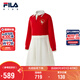 FILA斐樂(lè )兒童童裝連衣裙2026年春季女中大童毛織連衣裙