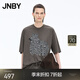 江南布衣（JNBY）【商場(chǎng)同款】25秋新品T恤圓領(lǐng)棉質(zhì)短袖趣味狗狗圖案5P7110460 077/雜灰咖 S