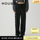 moussy 女裝新品運動(dòng)休閑風(fēng)側邊紐扣開(kāi)叉休閑褲010FAS80-5620 020/黑色 S