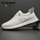 Q ZHIHE奢侈品男鞋2026新款男士高檔運動(dòng)鞋真皮休閑鞋輕便軟底百搭德訓鞋 白色【官方正品】 皮鞋碼 40 (250mm) 等于運動(dòng)鞋41碼
