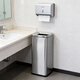 迪恩斯（DEANS）不銹鋼垃圾桶商用大號酒店辦公室公共衛生間擦手紙桶無(wú)蓋直投方形30升 23L 不銹鋼